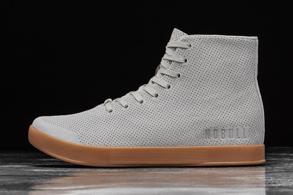 Baskets Montantes NOBULL Homme Grise - Chaussures NOBULL High-Top Arctic Gum Suede,France (9286-VBMS